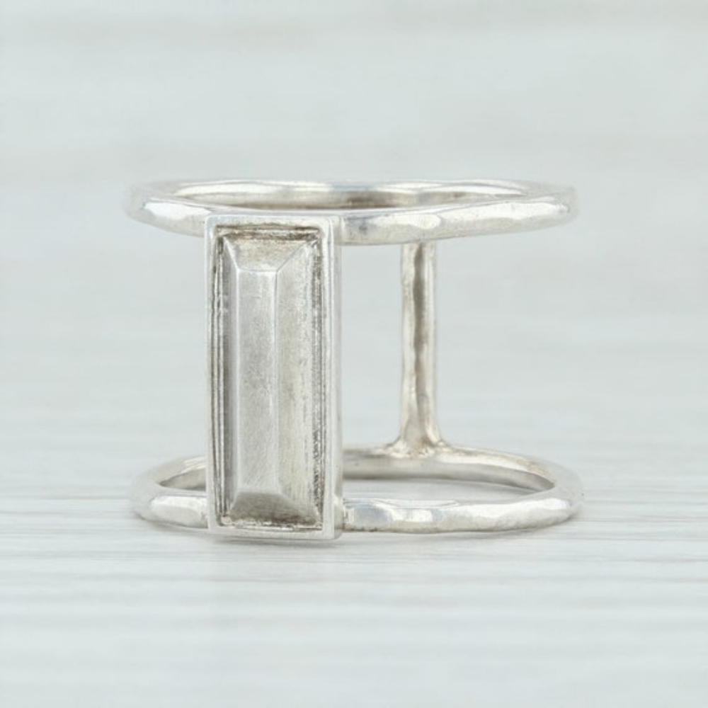 Silpada Jewerly .925 Silver Double Band "In Vogue" Column Ring
